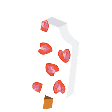 Paleta sabor fresas con crema